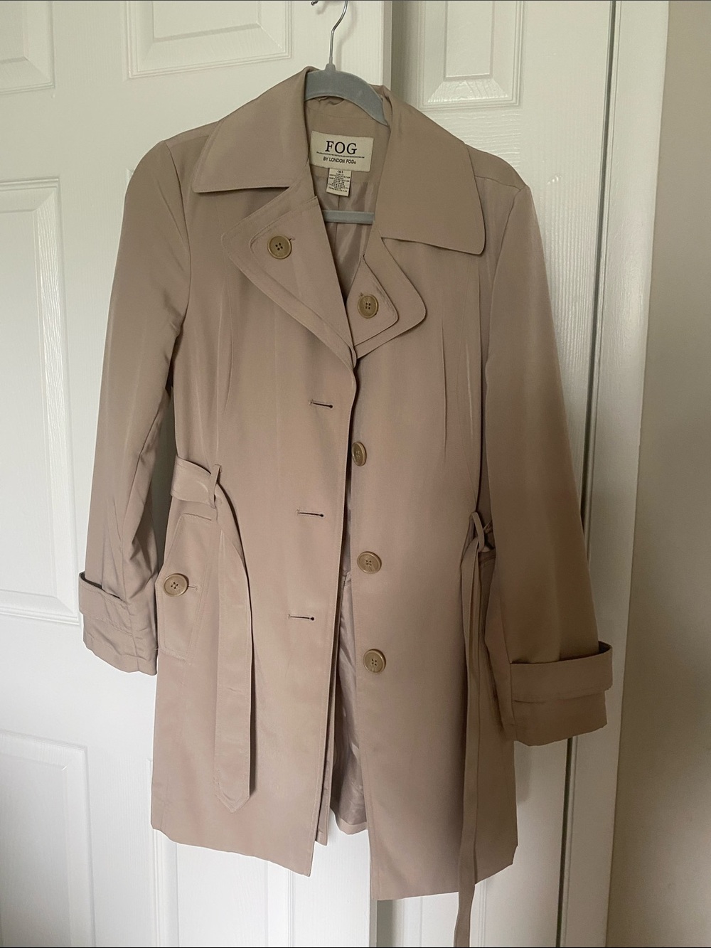 London Fog Taupe Trench Coat with Belt